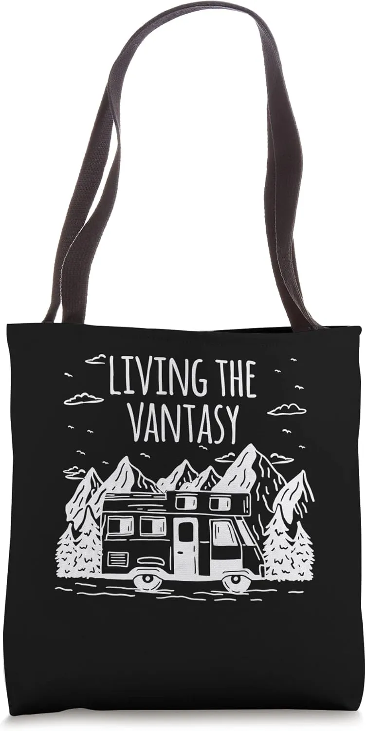 Living The Vantasy Camping Caravan Camper Tote Bag