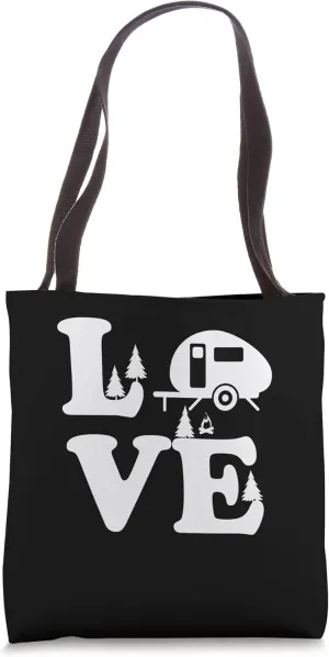 Love Motorhome Camping Caravan Camper Tote Bag
