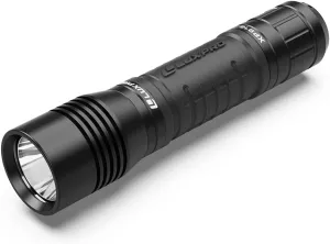LUXPRO Pro Series 800 Lumen LED Rechargeable Flashlight - Features Patented TackGrip with Aircraft-Grade Aluminum and LPE Optics - Camping Accessories with Micro USB Charge Port - Batteries Included