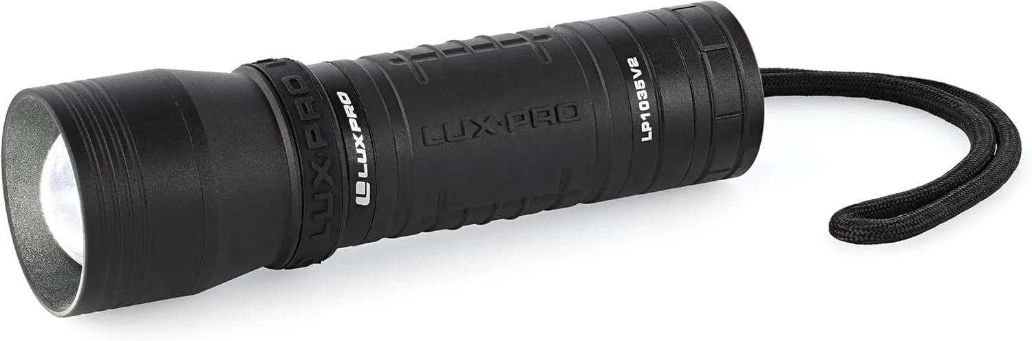 LUXPRO Zoom Focus CREE LED Flashlight High Lumen Tactical Handheld with TackGrip (LP1035V2)