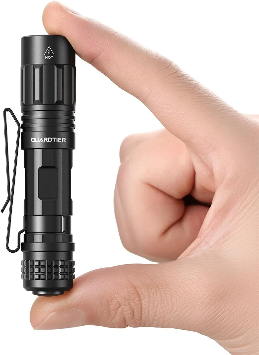 M70E Dual-Power Pocket Flashlight - 500LM Rechargeable EDC Light with Clip, 4 Modes for Camping & Everyday Carry