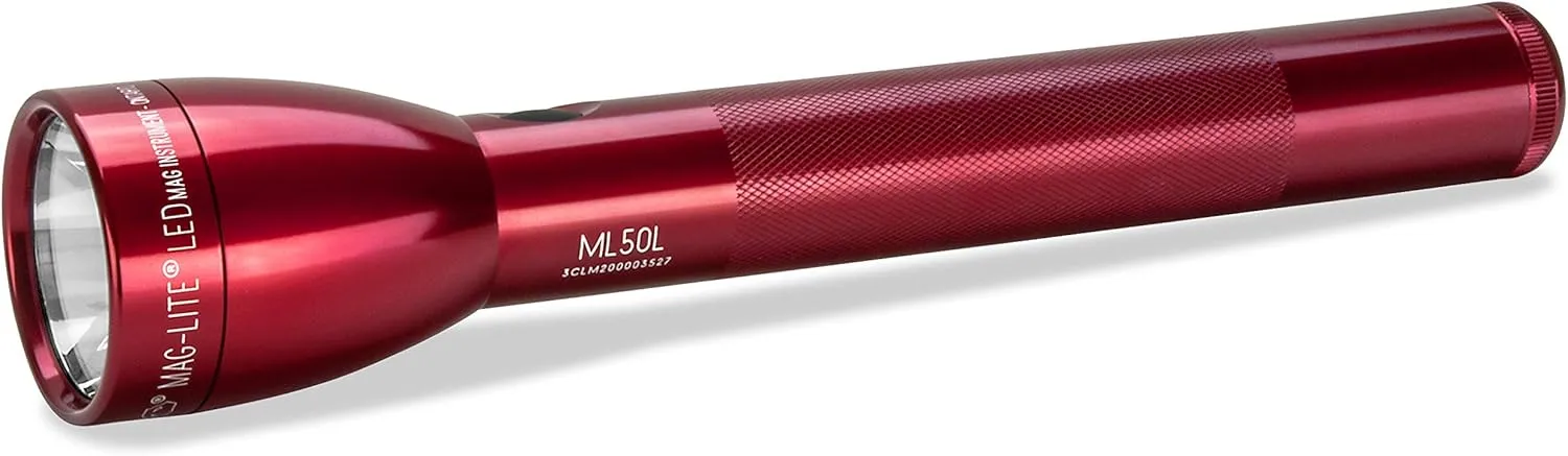 Maglite ML50L LED 3-Cell c Flashlight in Display Box, Red