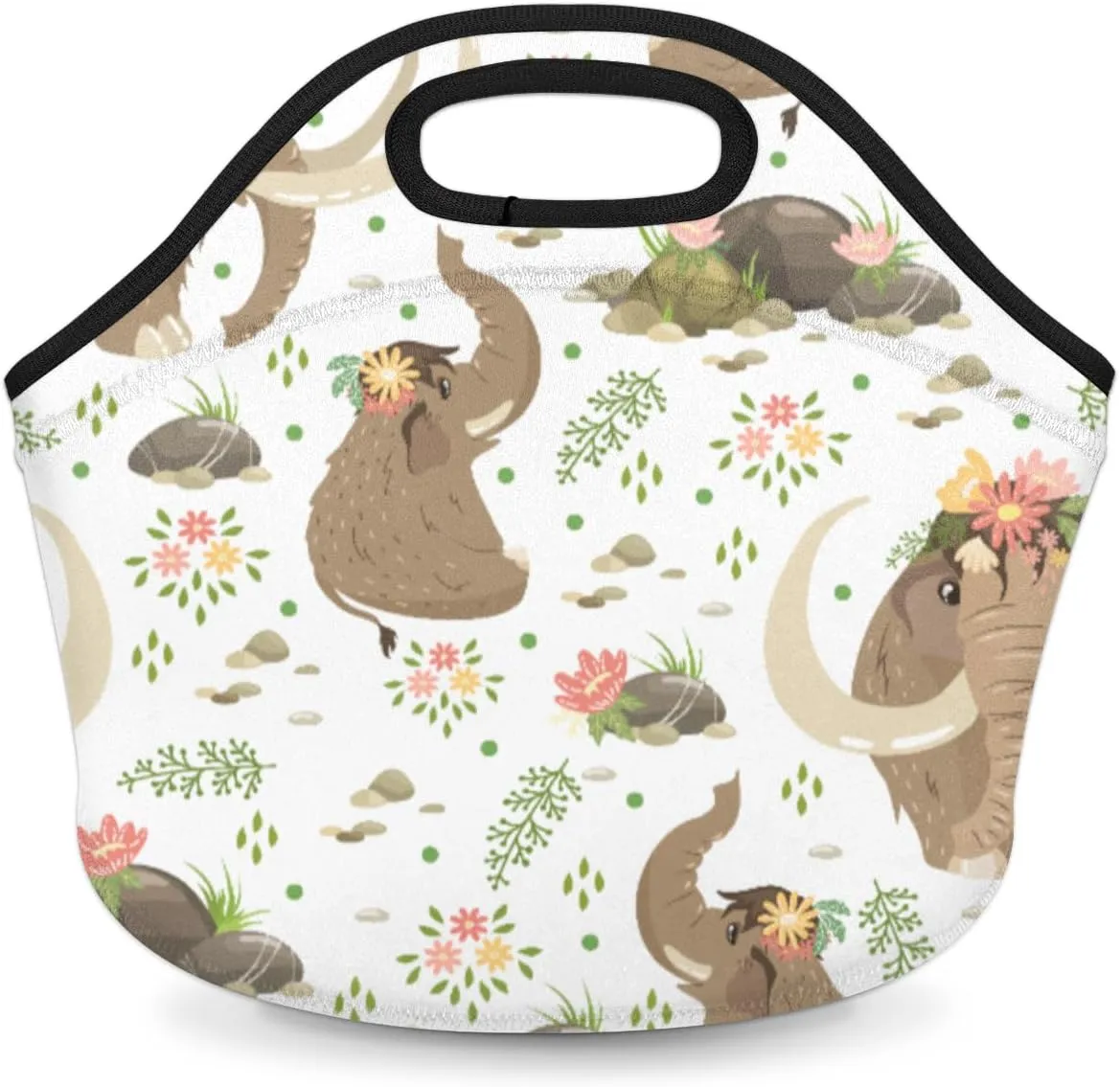 Mammoth Neoprene Lunch Bag Reusable Insulated Lunch Box Soft Lightweight Lunch Tote Bag for Women Men Work Office Washable Meal Prep Bags