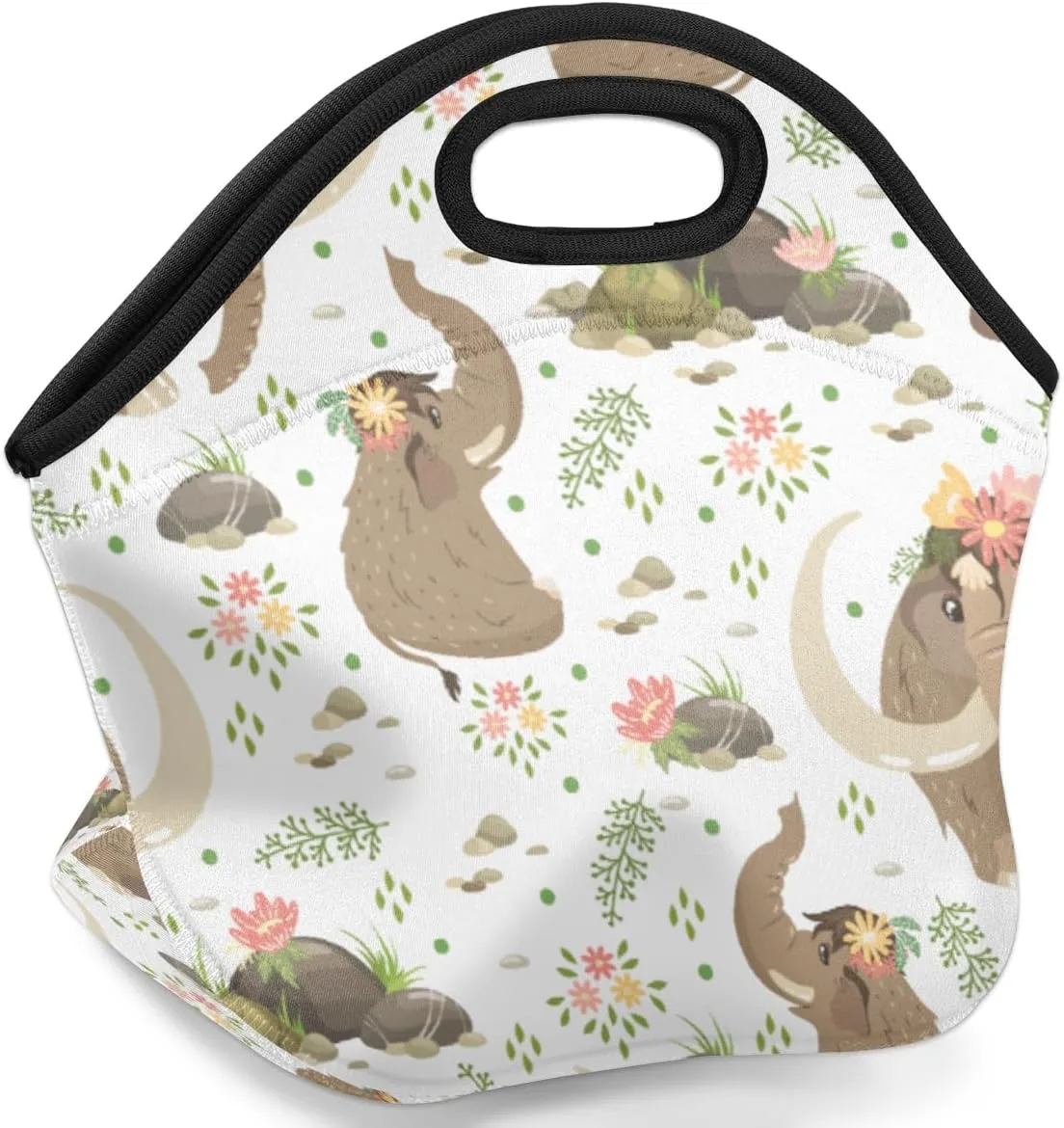Mammoth Neoprene Lunch Bag Reusable Insulated Lunch Box Soft Lightweight Lunch Tote Bag for Women Men Work Office Washable Meal Prep Bags