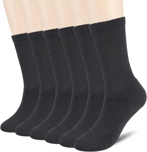  MD 6 Pack Womens Crew Socks Extra Heavy Full Cushion Casual Socks Moisture Wicking Hiking Trekking Sports Socks