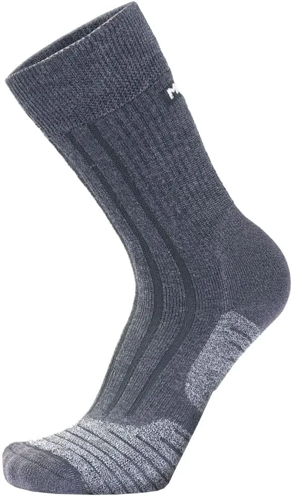Meindl Men's MT8 Heavyweight Merino Wool Boot Socks | Trekking | Hiking | Hunting | Made in Italy, Black