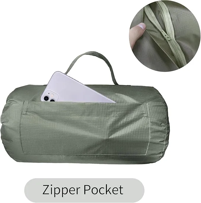 Mellowdy Easy-Carry Outdoor Blanket - Waterproof, Windproof, Warm, Utility Blanket for Camping, Picnic, Stadium, Beach, Gameday, Travel, Foldable with Carrying Bag (Olive Green, 55x80 inch)