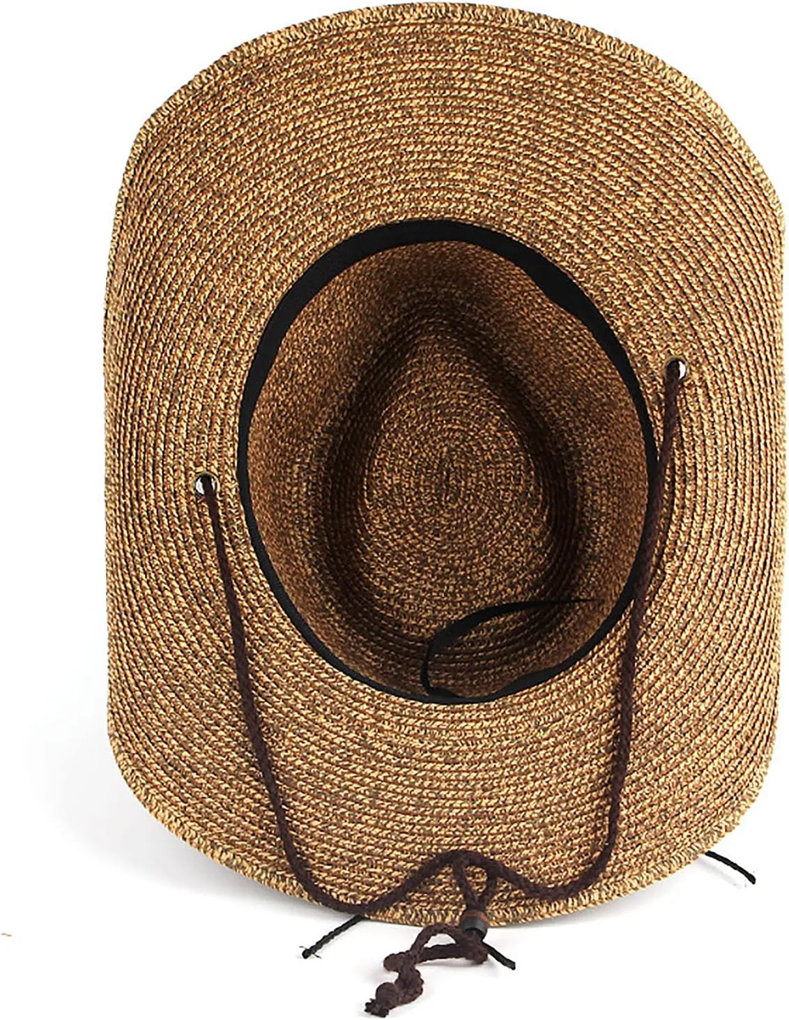 Men Cowboy Sun Hat Foldable Straw Hat Classic Western Newsboy Cap Summer Wide Brim Roll Up Raffia Cowboy Hat