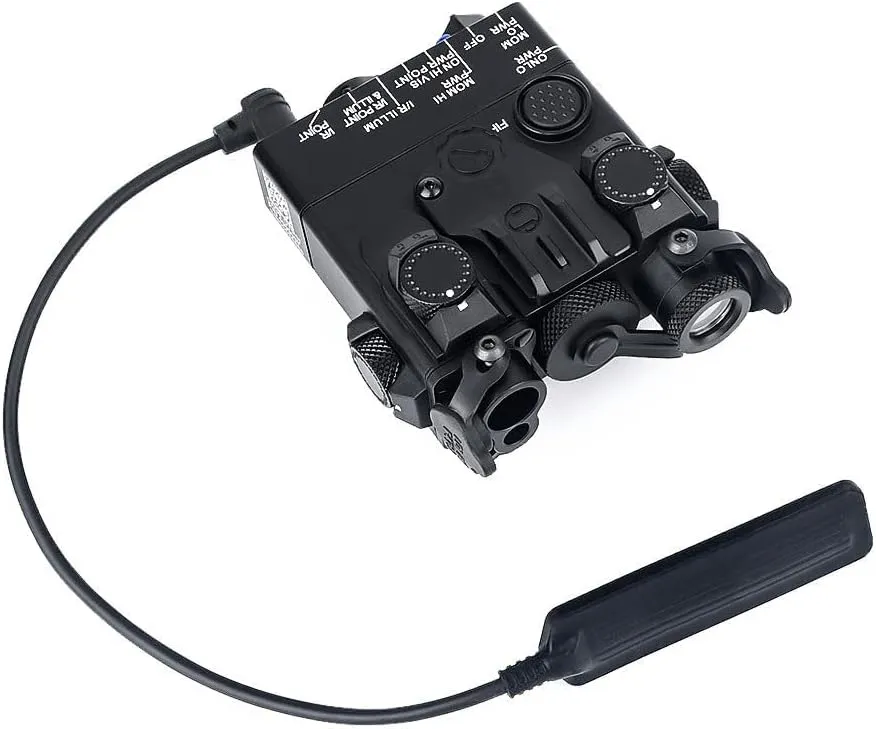 Metal DL-A Box Laser Sights，with IR Laser   Red/Green/Blue Laser Sight   Strobe/Momentary/Constant Modes Whitelight LED 160 Lumens Flashlight，with Pressure Switch，for 20mm Rail