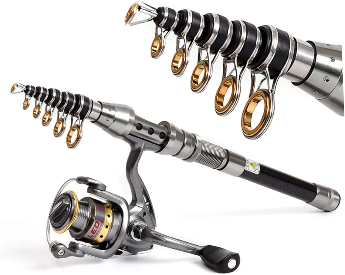 Milisten Mini Fishing Rod m Telescopic Sea Pole Carbon Fiber Stainless Steel Ring Aluminum Reel Seat for Family
