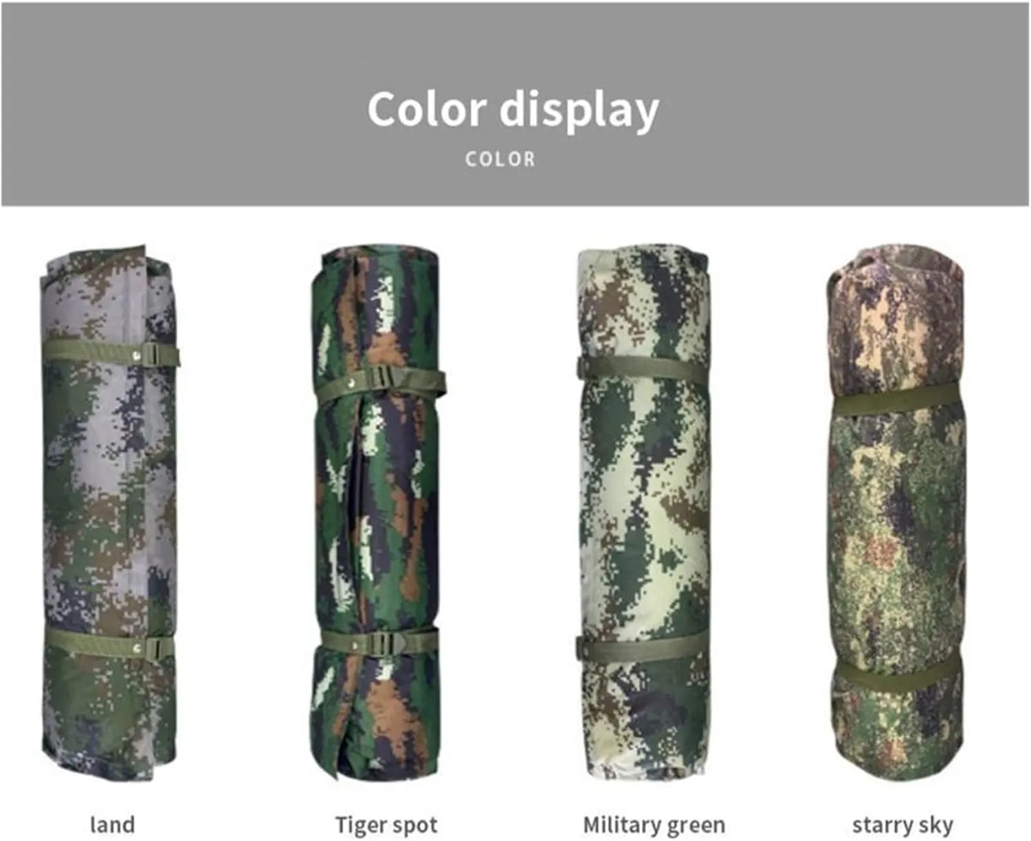 Military Tactical Inflatable Sleeping Mat Outdoor Camping Pad Compact Backpacking Ultra Light Mattress (Inflat Mattress 190x70x2cm)