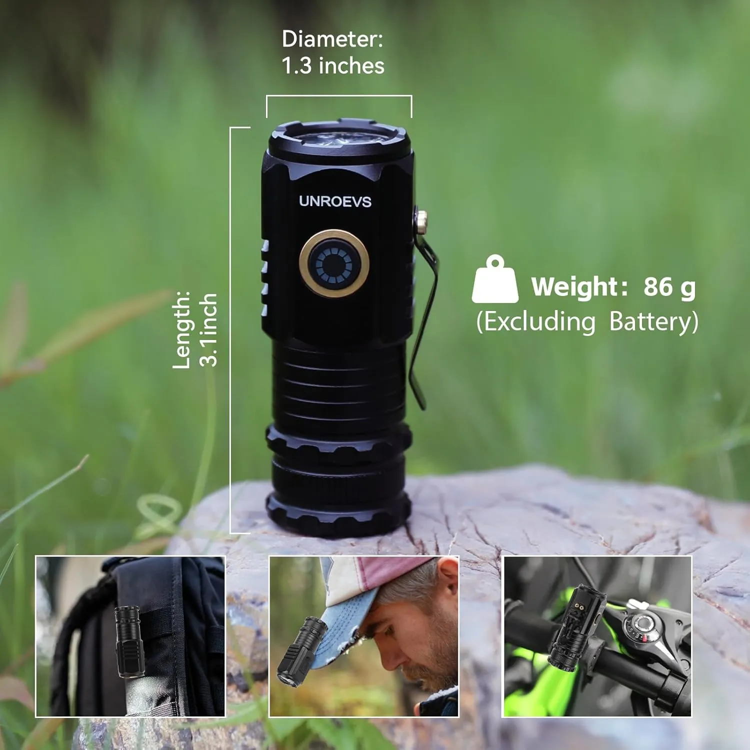 Mini Flashlight 2550 Lumens Rechargeable USB C Charging, Small Flashlights High Lumens 5 Modes, Pocket Flashlight with Clip, Magnetic Flashlight for EDC,Camping, Hiking,Emergency (4 Pack)