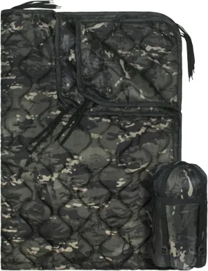 Mirzoyan Woobie Blanket, Military Poncho Liner Camo Insulated Camping Woobie Blanket for Outdoor Hiking Survival Hunting