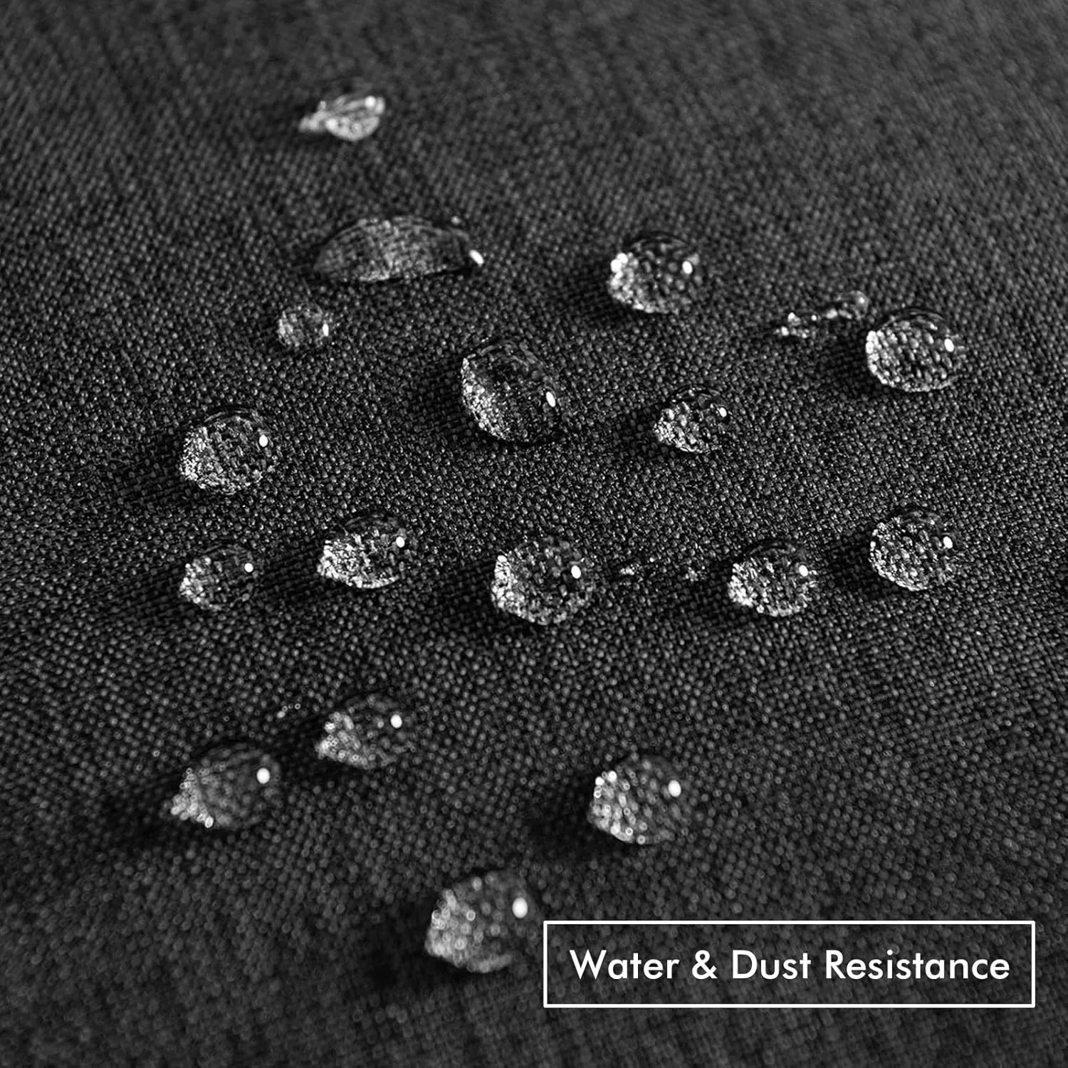 MIULEE Pack of 2 Decorative Outdoor Solid Waterproof Throw Pillow Covers Faux Linen Garden Farmhouse Cushion Cases for Patio Tent Balcony Couch Sofa 20x20 inch Black