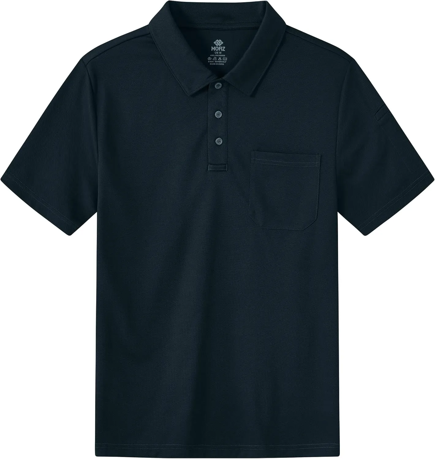 MoFiz Mens Camo Polo Golf Shirts Lightweight Dry Fit Pique Short Sleeve Collared Hiking T-Shirts Dry fit Activewear
