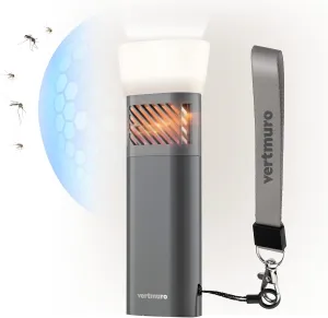 Mosquito Repeller for Outdoors, Mosquito Repellent Flashlight with 6000 mAh Ultra Capacity, Mosquito Repellent Flashlight, Rechargeable Cordless Outdoor Camping Mosquito Repeller, Gray