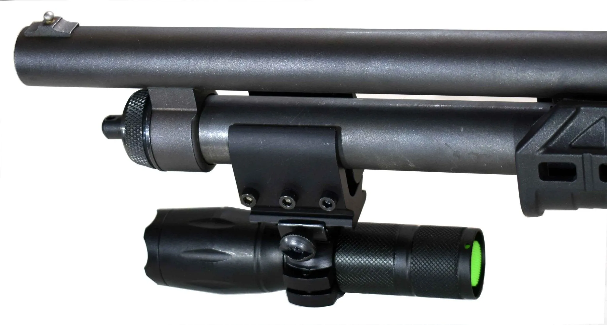 Mossberg 500 20 Gauge Pump Tactical Flashlight with Mount Aluminum Black Hunting Light