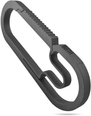 MØTH Titanium Carabiner Keychain -The Baxter - Ultralight Multipurpose Clip for Everyday Carry & Use - For Hiking, Camping, Daily Use, & More Flexgate Design - Strong & Durable - 2.75 x 1 x 1/8 Inches