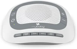 MyBaby SoundSpa White Noise Machine for Babies | 6 Soothing Lullabies for Newborns, Sound Therapy for Travel, Relaxing, Kids, Newborns, Baby Songs, Adjustable Volume, Auto-off Timer, By HoMedics