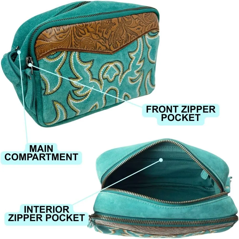 Myra Bag Western Leather Shoulder Bag for Women - Cowgirl Boho Country Crossbody Purse