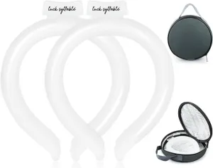 Neck CoolingTube with Insulated Bag, Reusable Ice Coolers Wearable Body CoolingProducts, Neck Coolers for HotWeather (White*2)