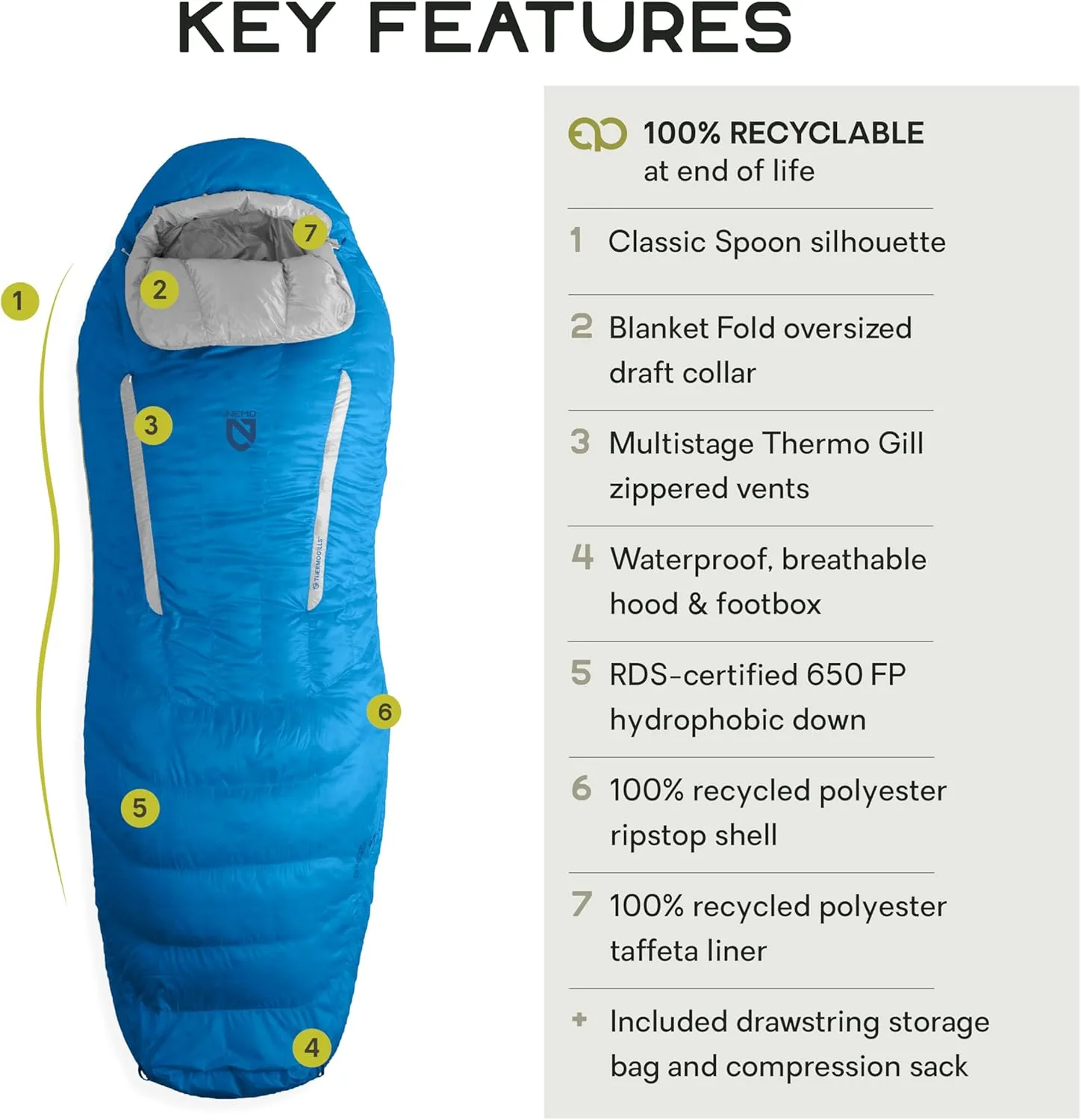 NEMO Equipment Disco Men's & Women's Endless Promise Down Sleeping Bag