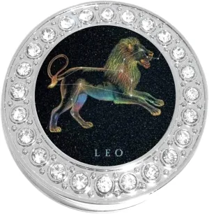 NewCharms Leo Lion Zodiac Stars Purse Hanger with Bling - Keeps Your Bag Off The Floor and Folds to Fit in Your Handbag