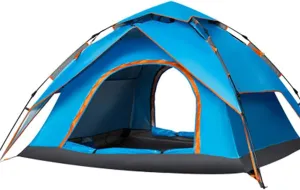 NIEH Dome Tents for 2-3 Person Family, Instant Pop Up Camping Tents with Sun Shelters, Easy to Install, for Camping Hiking Outdoor Activities Blue