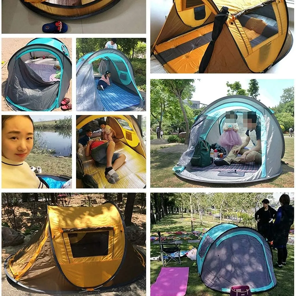NIEH Tents Dome Frame Pop-Up Foldable Camping, to Build Picnic, Park Portable, Automatic 1 Second Speed Open Outdoor Spring Outing