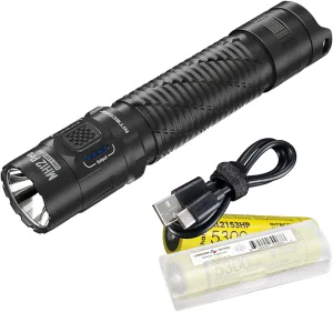 Nitecore Dual Battery Bundle MH12 Pro NL2153HP 3300 Lumen Rechargeable Flashlight Bundle with Two Batteries and LumenTac Organizer