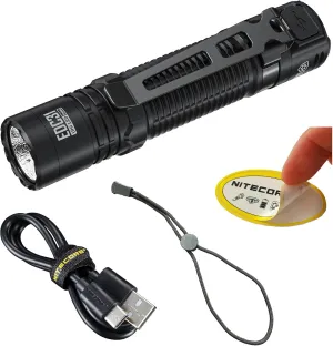 Nitecore EDC31 3500 Lumen EDC Flashlight, USB-C Rechargeable, Compact, High Lumen with Clip, Lanyyard, Sliding Lock Switch Sticker