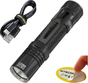 Nitecore EDC33 4000 Lumen Compact EDC Flashlight, USB-C Rechargeable, High Lumen Throw and Flood Beam