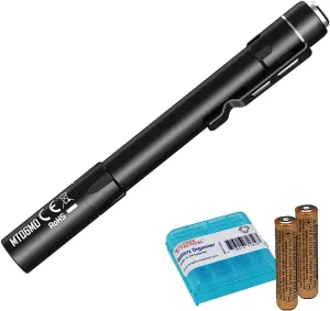 Nitecore MT06MD Penlight Flashlight, 180 Lumen for Doctors, Nurses and EMTs w/ 2X AAA Batteries & Lumen Tactical Battery Organizer (Pupil Gauge Option Available)