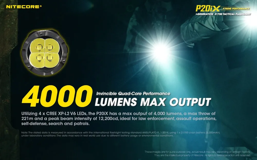 Nitecore P20iX 4000 Lumen USB-C Rechargeable Flashlight - Used