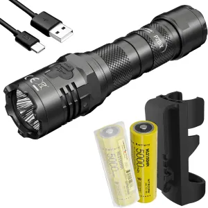 Nitecore Power Bundle P20iX NL2150HPi 4000 lumens Rechargeable Tactical Flashlight, 2X NL2150HPi, and LumenTac Organizer