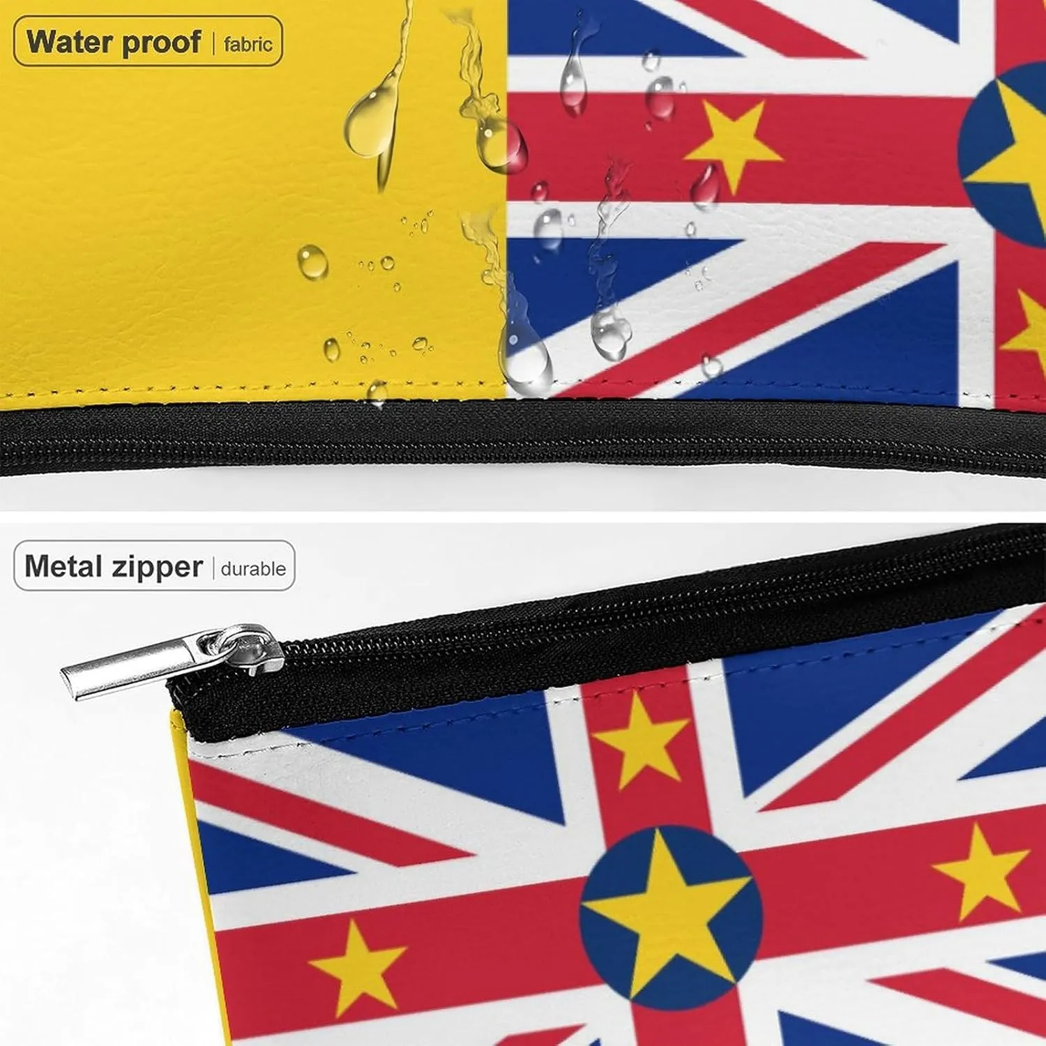 Niue Flag Makeup Bag for Purse Travel Cosmetic Organizer for Women Girls