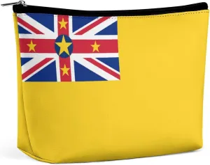 Niue Flag Makeup Bag for Purse Travel Cosmetic Organizer for Women Girls