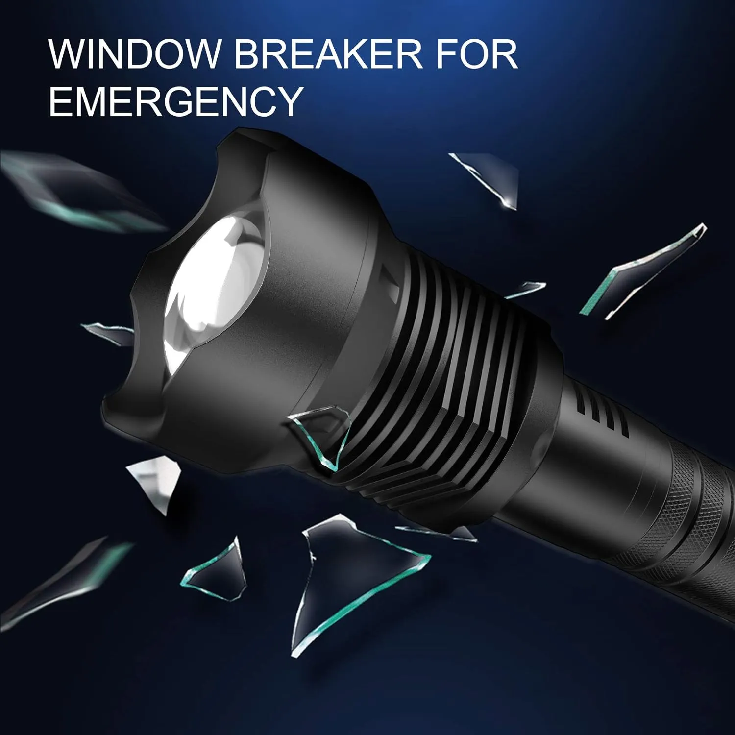 NPET XHP70 LED Flashlight USB Rechargeable Tactical Flashlight, Super Bright 2000 Lumens Zoomable Flashlight Camping, Hiking, Home, Outdoor and Emergency, with Waterproof and Shock Resistant