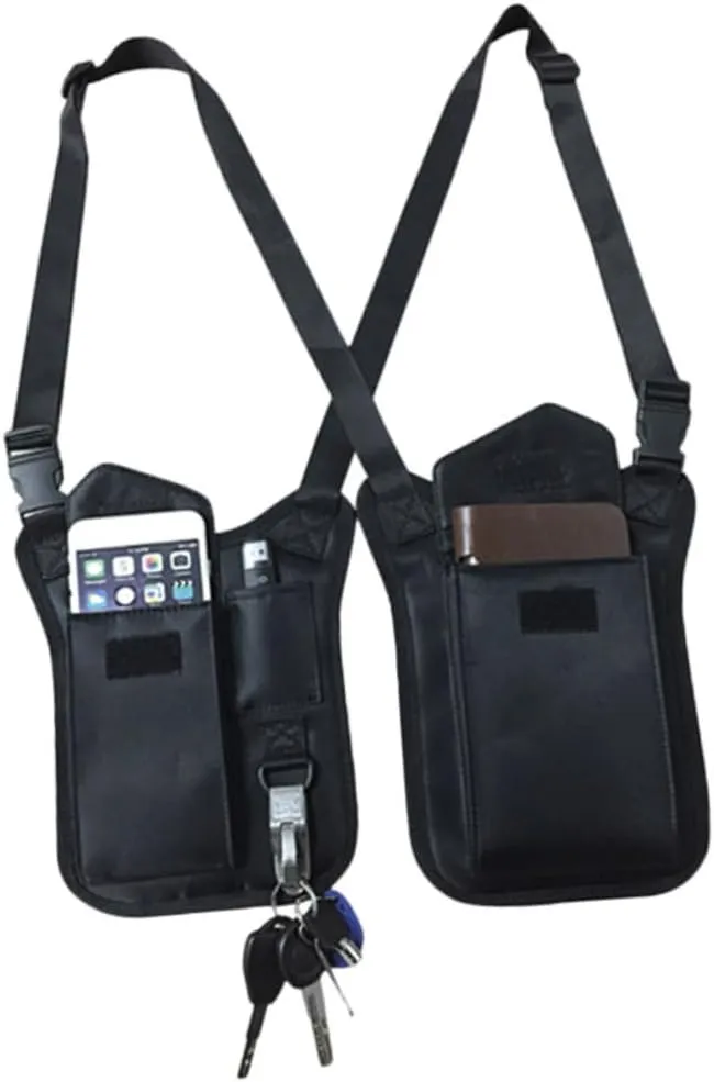 Nylon Underarm Shoulder Bag Men's Armpit Bag Telescopic Fastener Stealthy and for Everyday Use