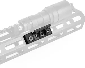 Offset Light Mount, M300 M600 Series Tactical Flashlight Aluminum Optic Rail Mount Rollover Bracket, Suitable for Mlok/Keymod Rail