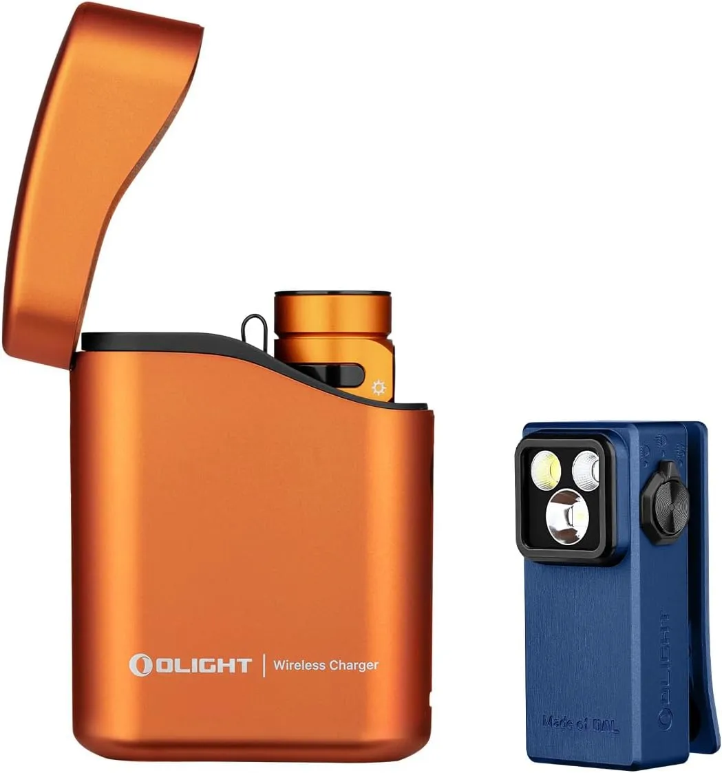 OLIGHT Baton4 Premium Edition EDC Flashlights 1300 Lumens with Type-C Charging Box Bundle with Oclip Ultra, 530 LMS Triple Magenetic Lights