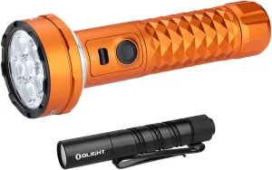 OLIGHT Prowess Rechargeable High Lumen Flashlights, 5,000lms Super Bright Flashlight with Holster Bundle with I3T 2 EOS Pocket EDC Flashlight