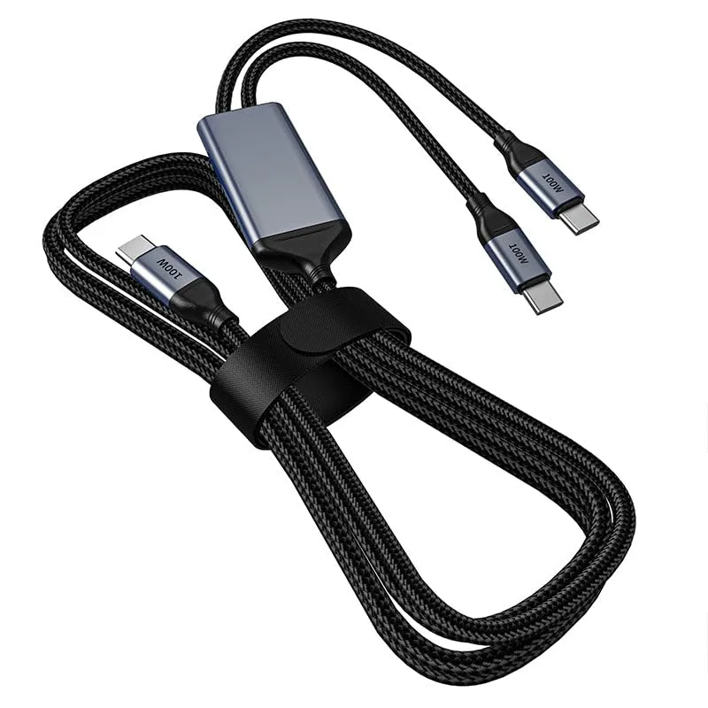 OMNIHIL 3.2FT USB-C Splitter Cable Compatible with TrustFire T30R Laser Flashlight