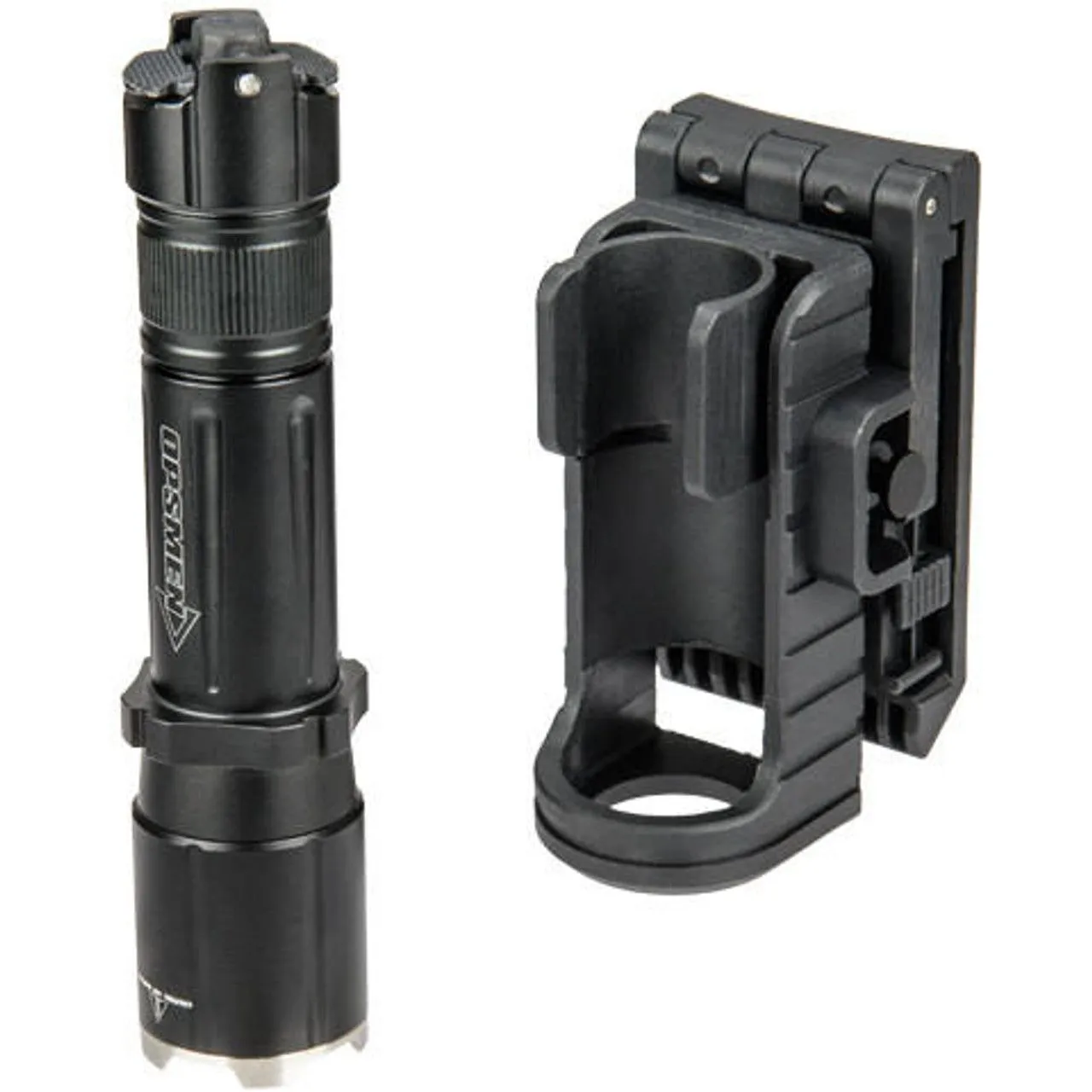Opsmen Adjustable Tactical Flashlight Speed Holster, Black