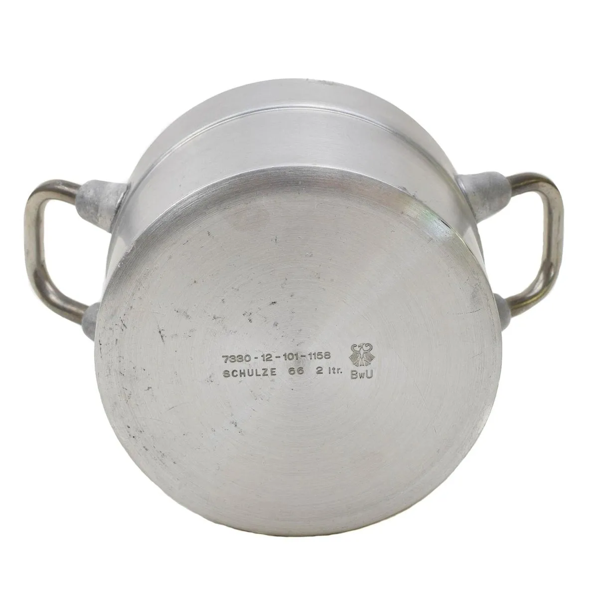 Original German military aluminum 2liters pot lid hiking BW army mess kit NEW
