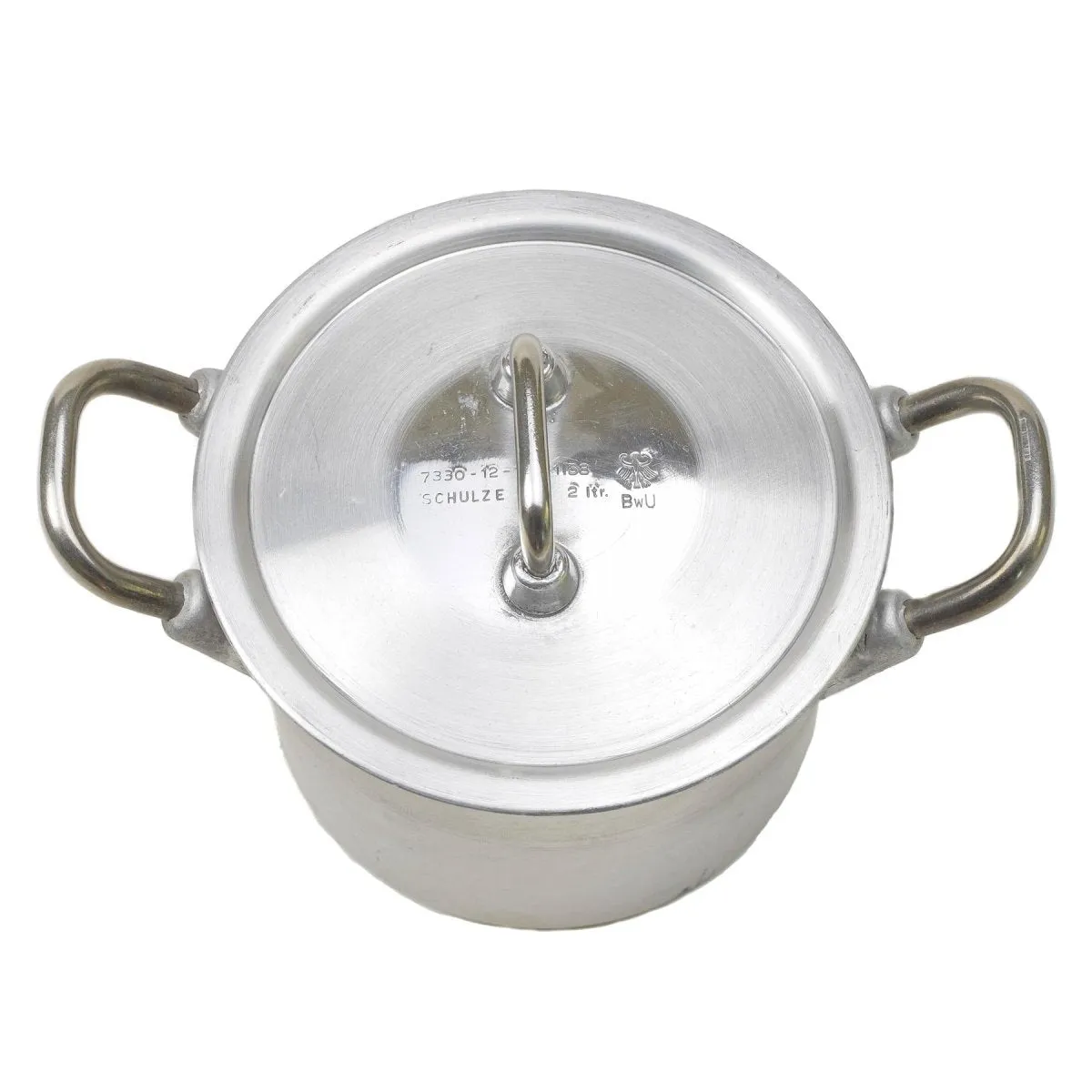 Original German military aluminum 2liters pot lid hiking BW army mess kit NEW