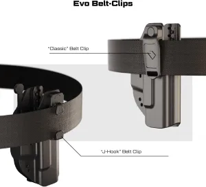 Orpaz EVO G19 Light Bearing Modular Holster Compatible with Ambidextrous Glock 19 Holster with Light, Dual-Carry Holster Provides Multiple Options to Suit Your Needs - IWB or OWB