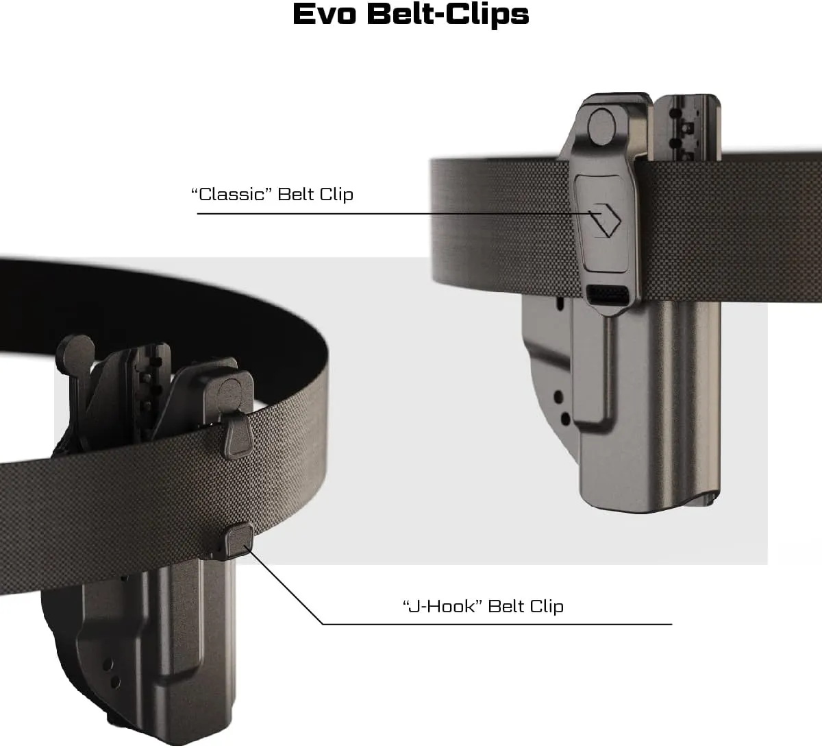 Orpaz EVO G19 Light Bearing Modular Holster Compatible with Ambidextrous Glock 19 Holster with Light, Dual-Carry Holster Provides Multiple Options to Suit Your Needs - IWB or OWB