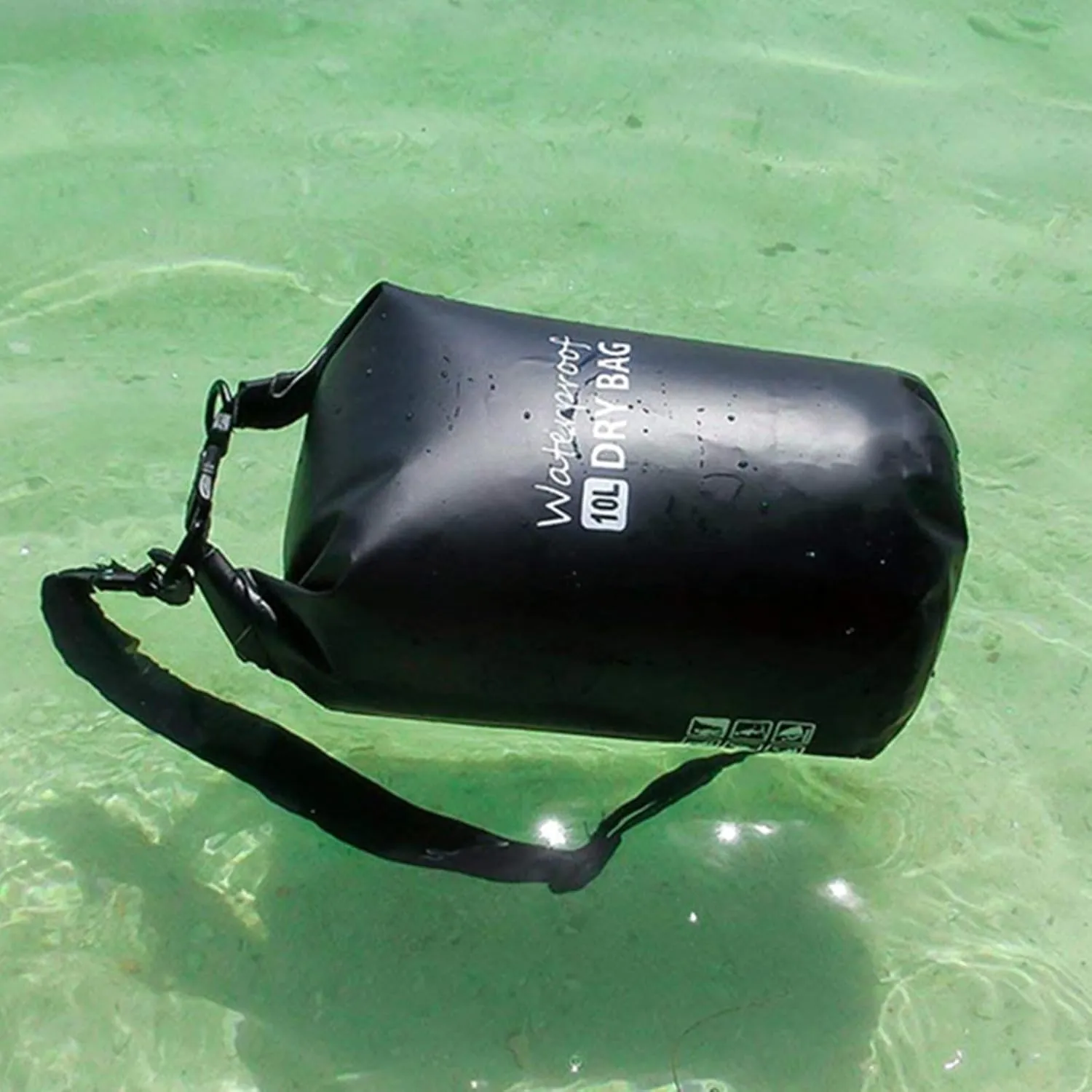 Outdoor Beach Buckled Storage Sacks Waterproofs Dry Bag Swimming Bag Floating Bags for Camping Hiking Trekking, Grey, 20L