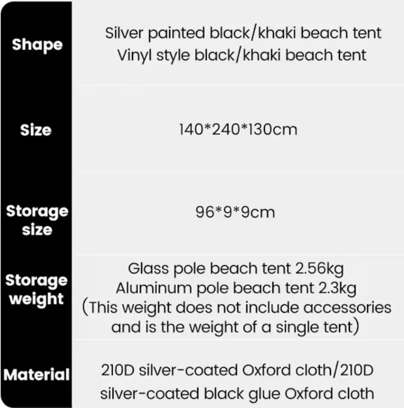 Outdoor Beach/Park Camp Shade Tent